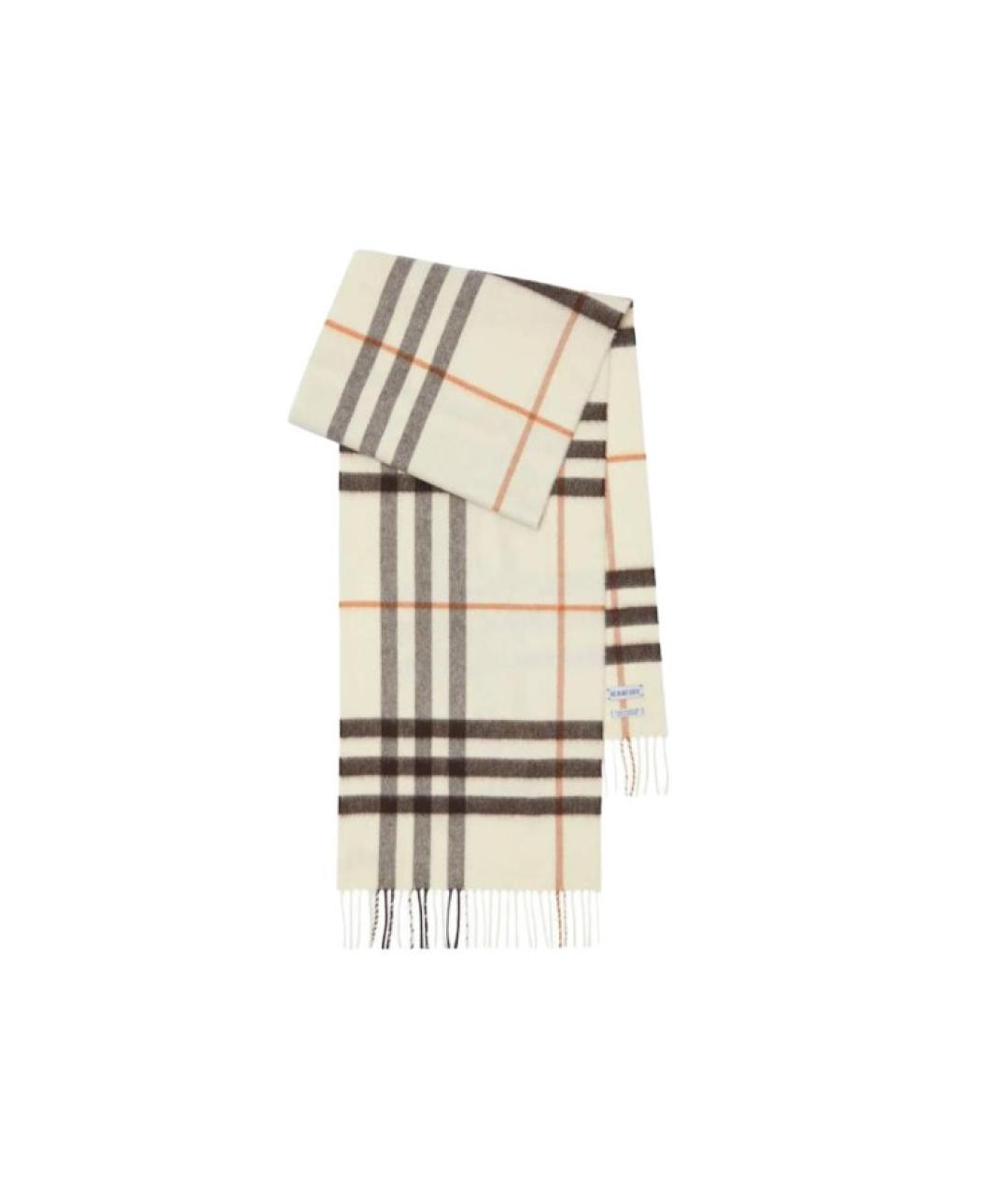 BURBERRY Бежевый кашемировый шарф, фото 4