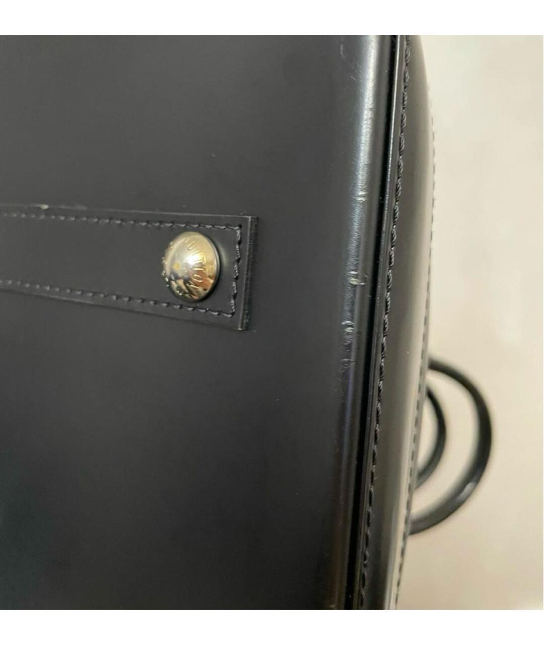 LOUIS VUITTON Черная кожаная сумка тоут, фото 5
