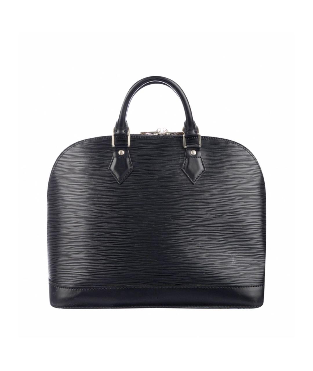 LOUIS VUITTON Черная кожаная сумка тоут, фото 1