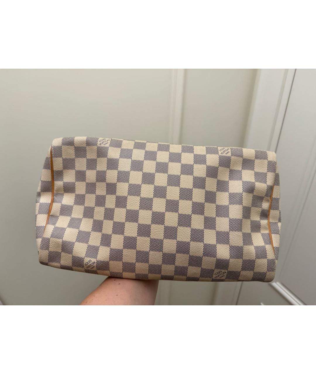 LOUIS VUITTON Бежевая сумка с короткими ручками из канвы, фото 7