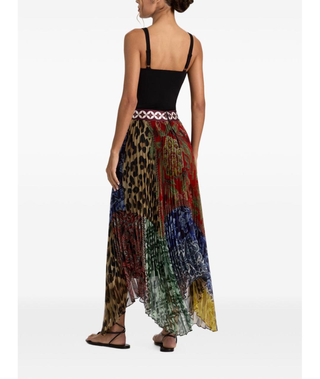 ALICE+OLIVIA Мульти полиэстеровая юбка миди, фото 2