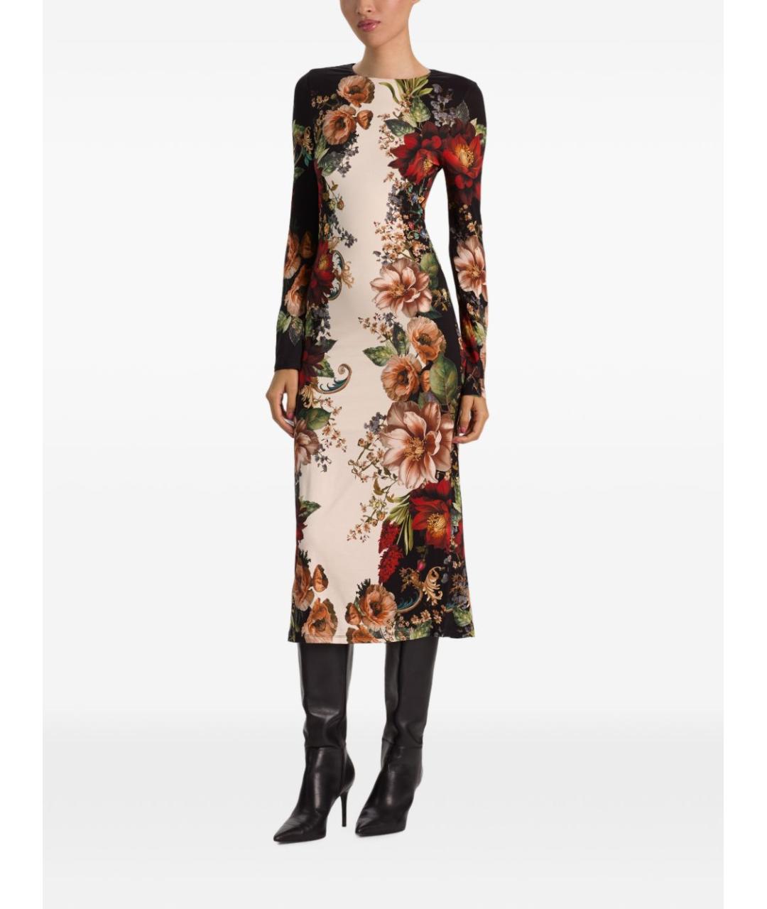 ALICE+OLIVIA Черное вискозное повседневное платье, фото 6