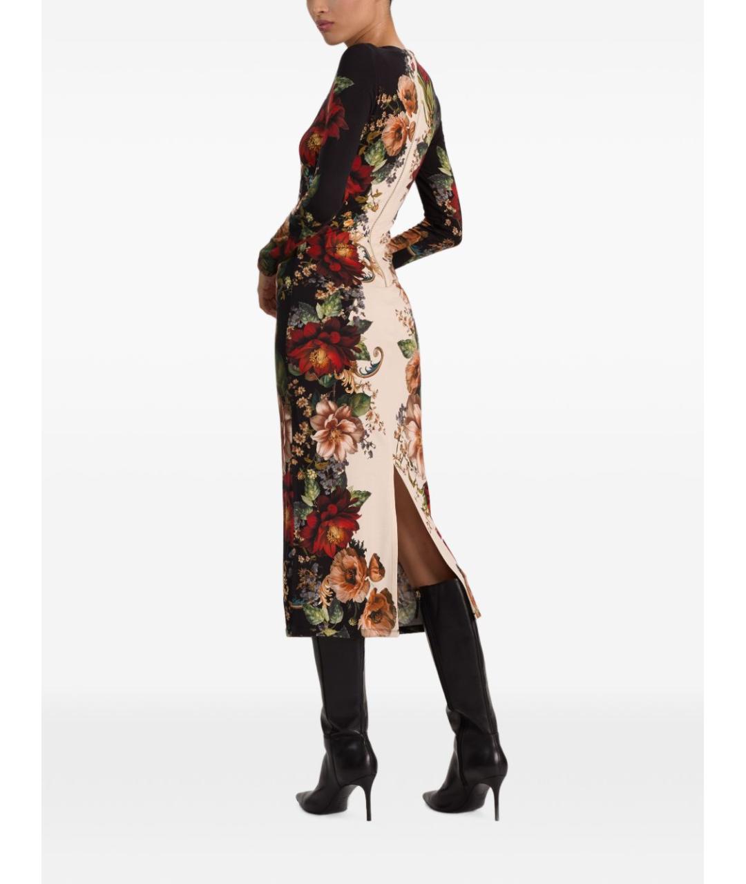 ALICE+OLIVIA Черное вискозное повседневное платье, фото 5
