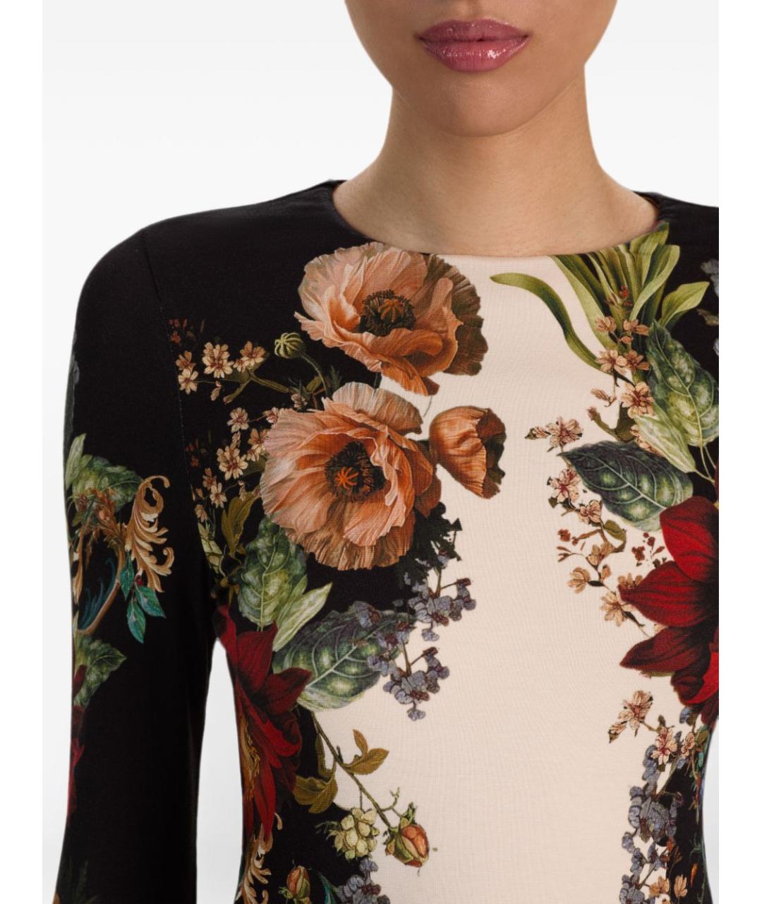 ALICE+OLIVIA Черное вискозное повседневное платье, фото 2