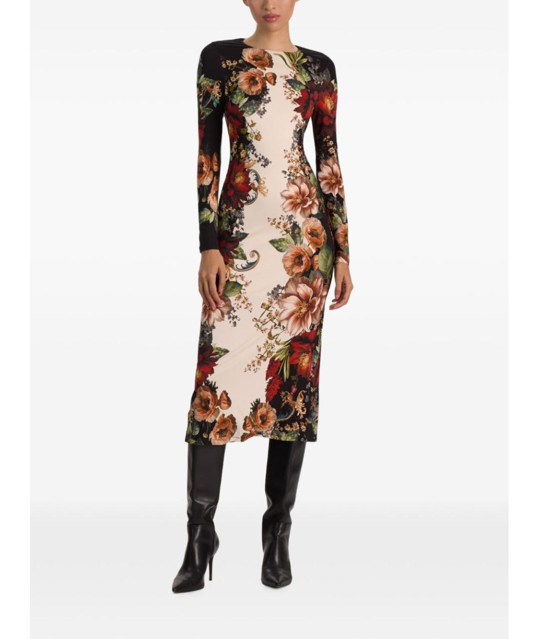 ALICE+OLIVIA Черное вискозное повседневное платье, фото 3