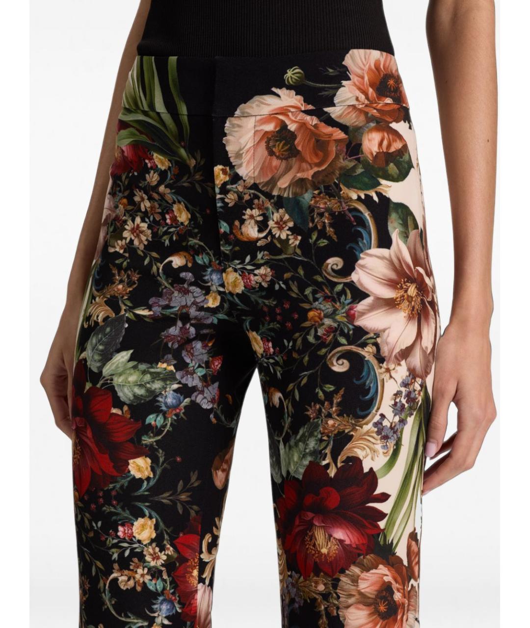 ALICE+OLIVIA Мульти полиэстеровые прямые брюки, фото 2