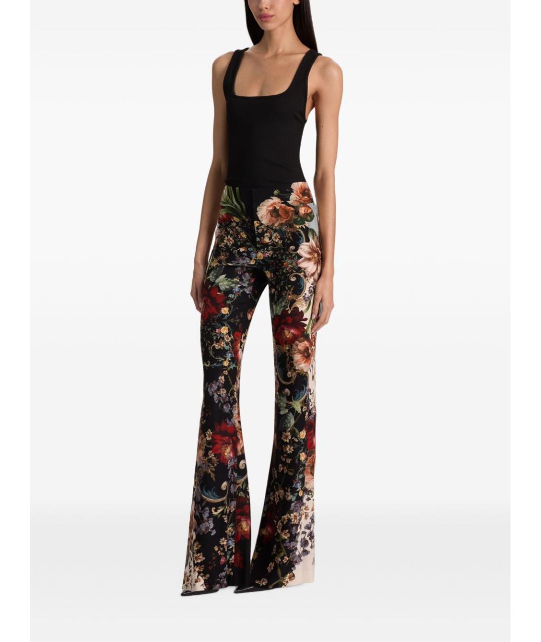 ALICE+OLIVIA Мульти полиэстеровые прямые брюки, фото 5