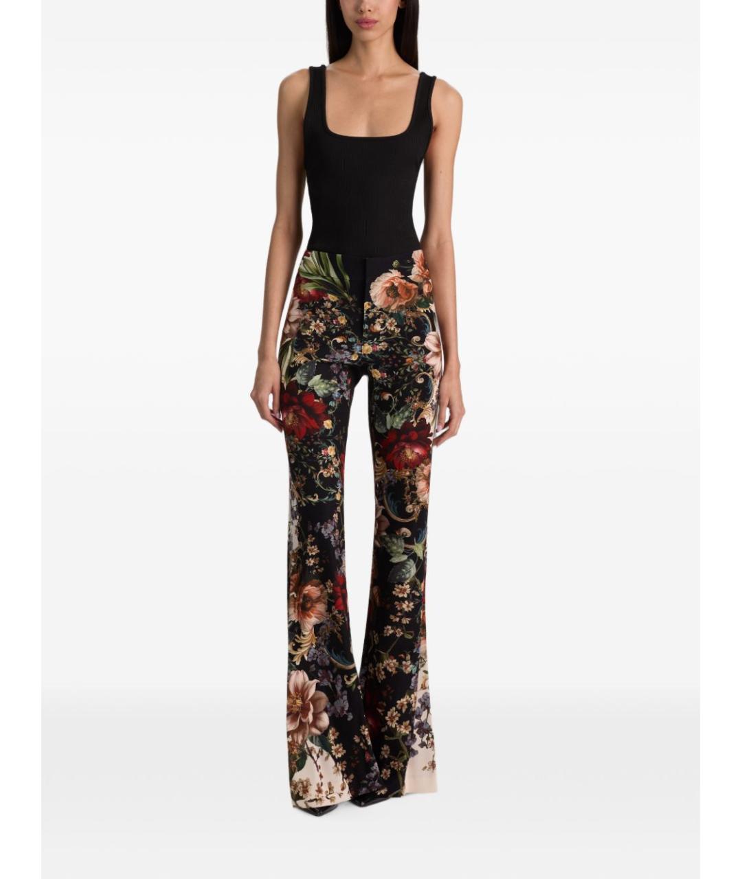 ALICE+OLIVIA Мульти полиэстеровые прямые брюки, фото 4