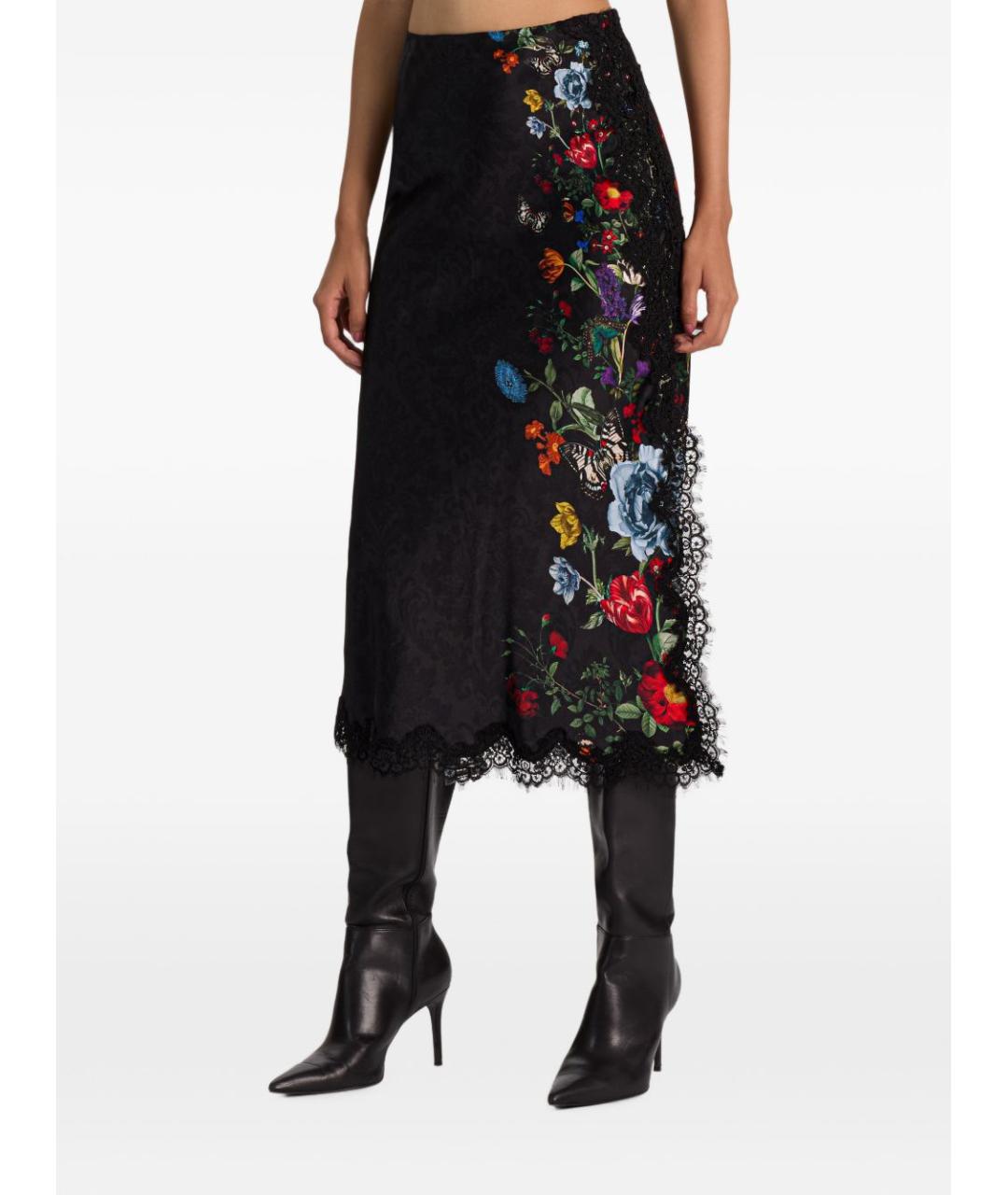 ALICE+OLIVIA Мульти вискозная юбка миди, фото 2