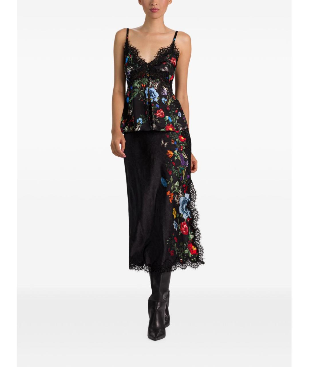 ALICE+OLIVIA Мульти вискозная юбка миди, фото 6