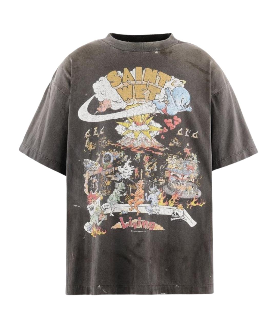 SAINT Mxxxxxx Черная хлопковая футболка, фото 1