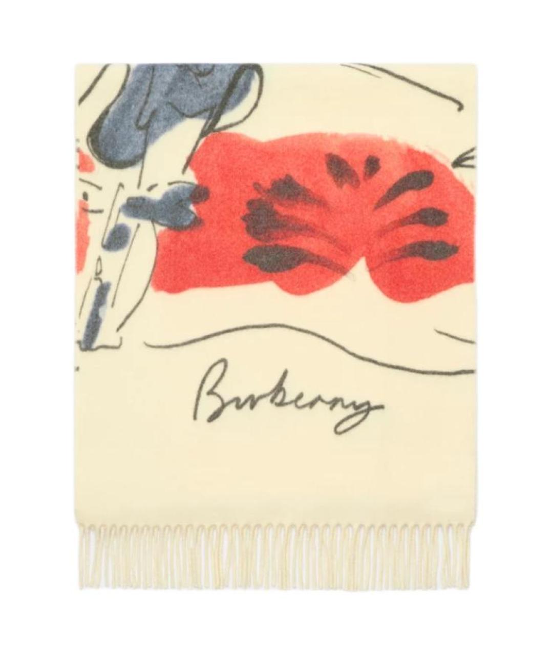 BURBERRY Бежевый кашемировый шарф, фото 2