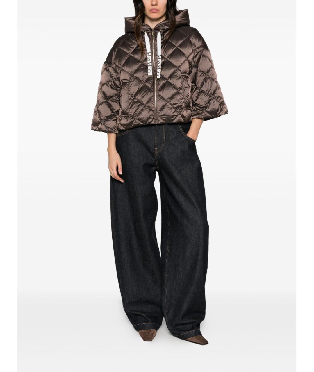 MAX MARA Коричневая полиамидовая куртка, фото 2