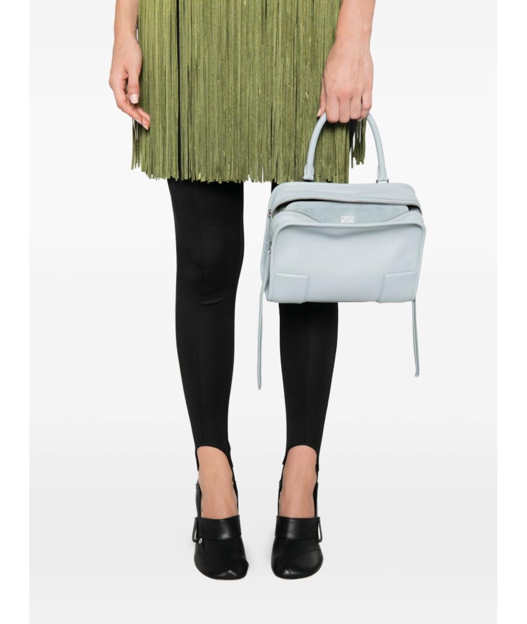 LOEWE Голубая кожаная сумка через плечо, фото 2