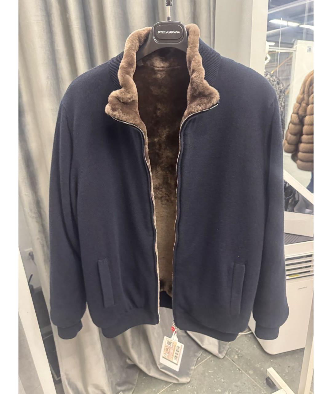 KITON Темно-синяя кашемировая куртка, фото 6