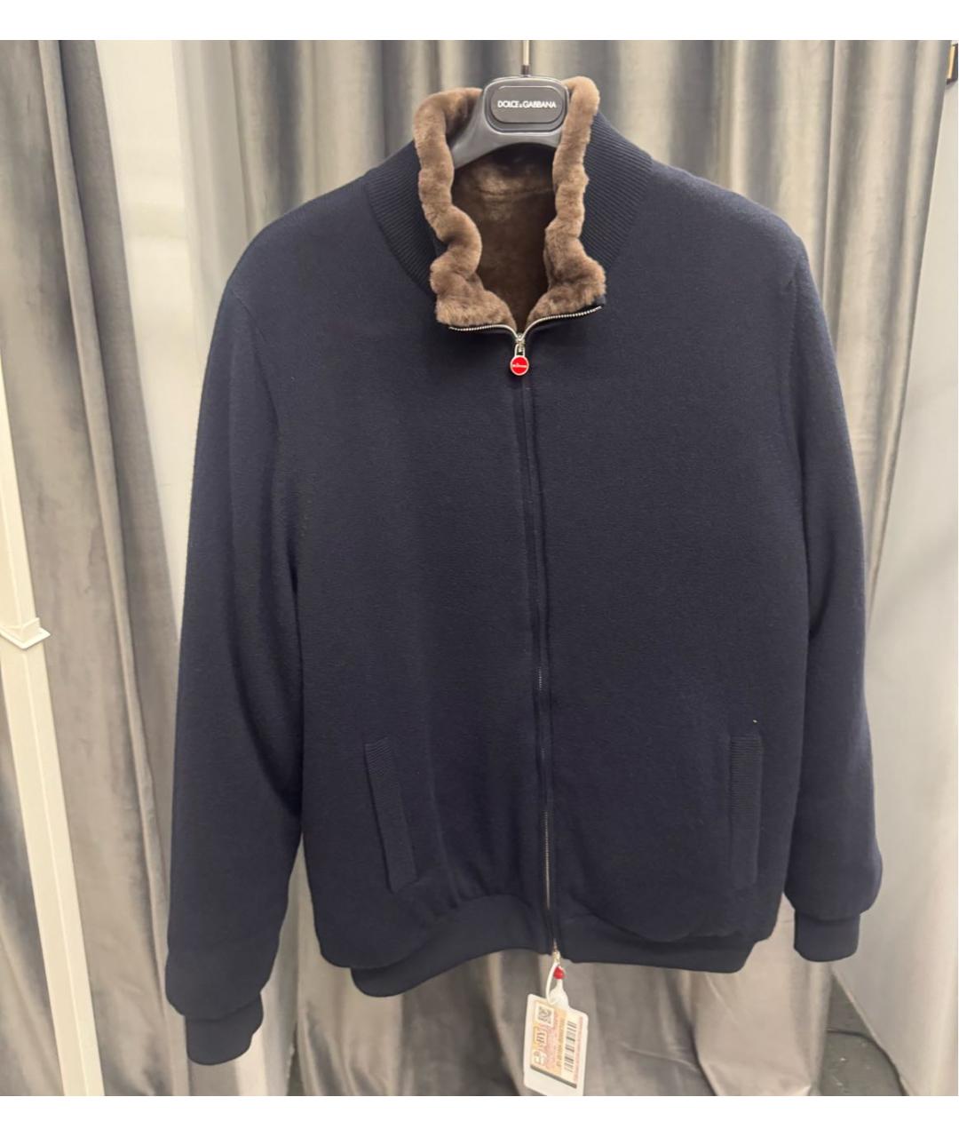 KITON Темно-синяя кашемировая куртка, фото 8