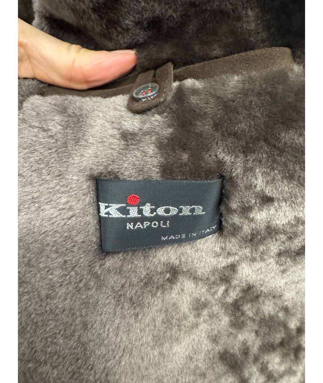 KITON Темно-синяя кашемировая куртка, фото 4