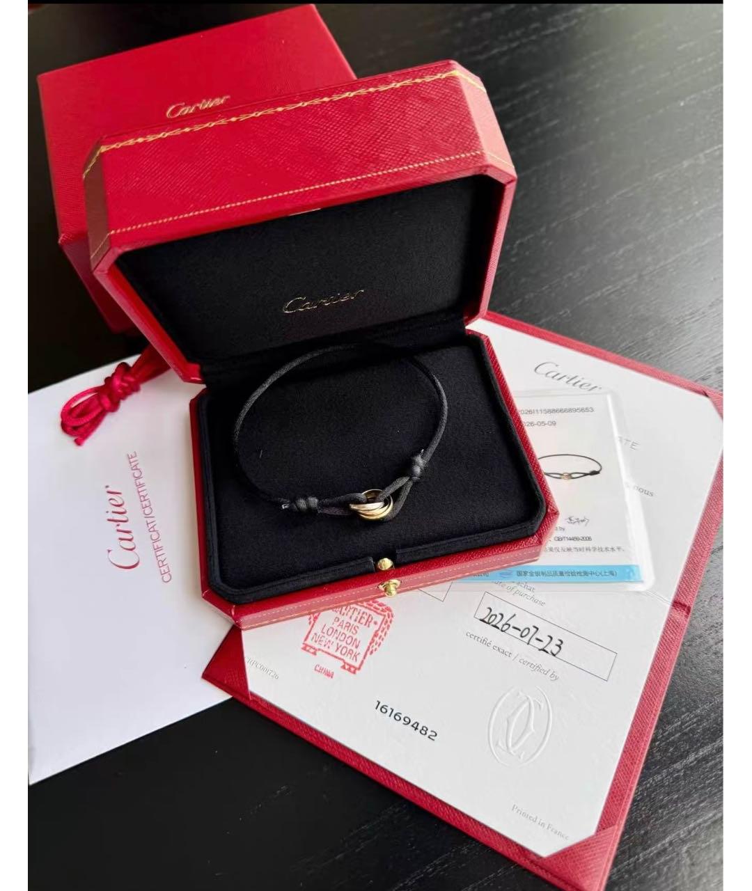 CARTIER Черный браслет из белого золота, фото 2