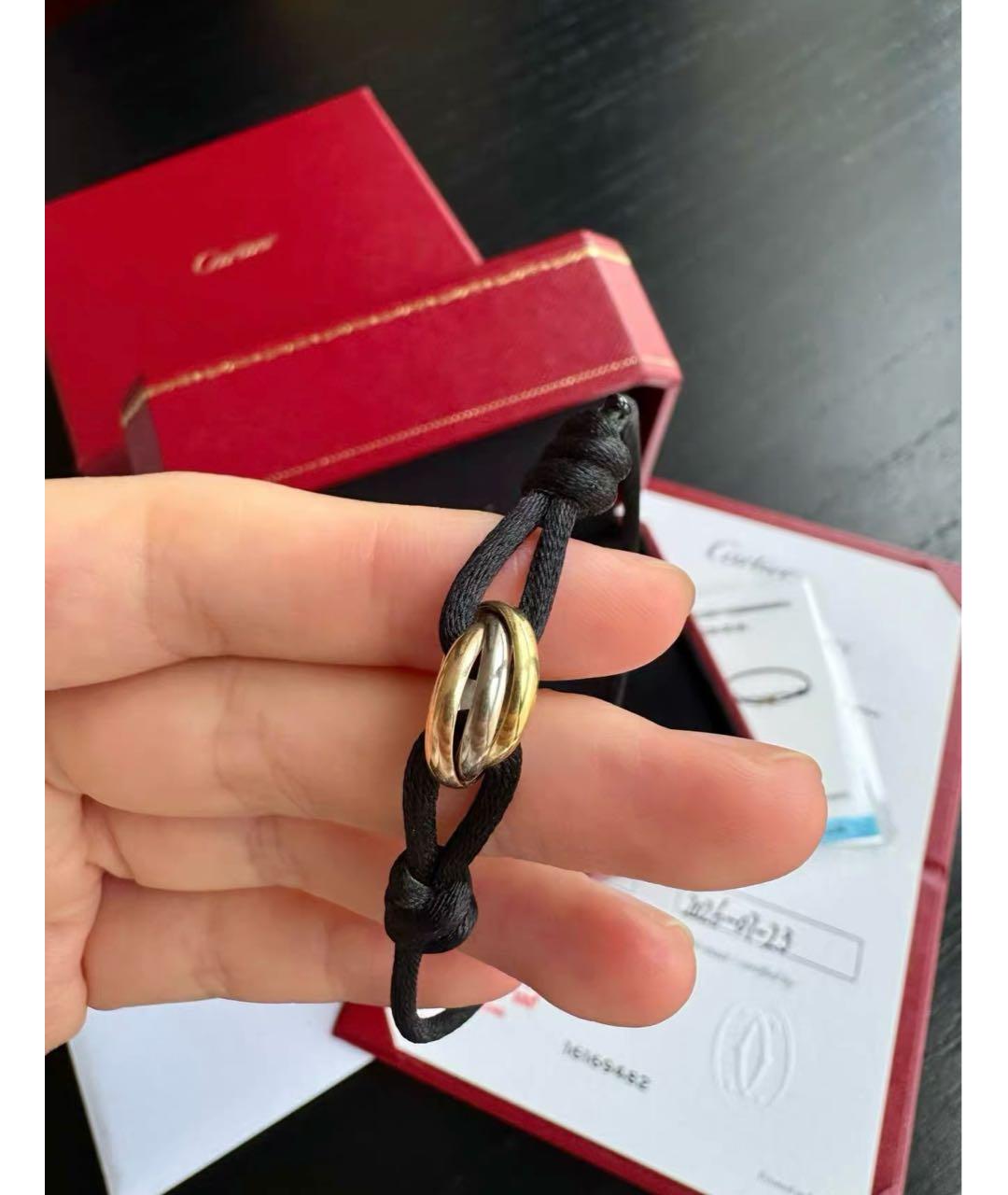 CARTIER Черный браслет из белого золота, фото 3