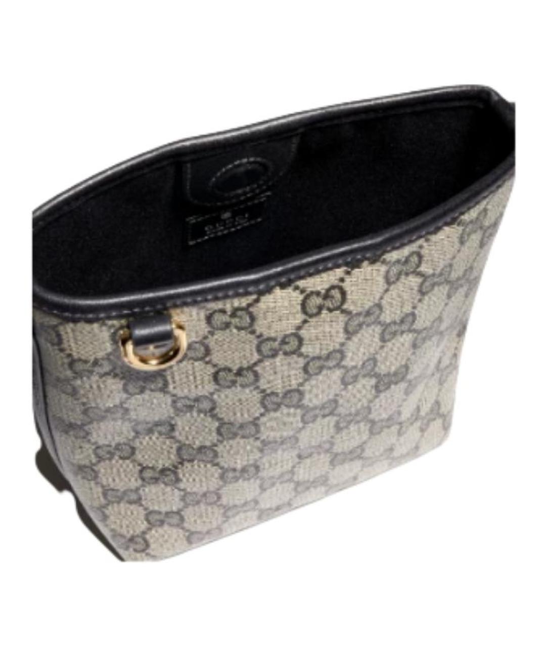 GUCCI Бежевая сумка через плечо из канвы, фото 4