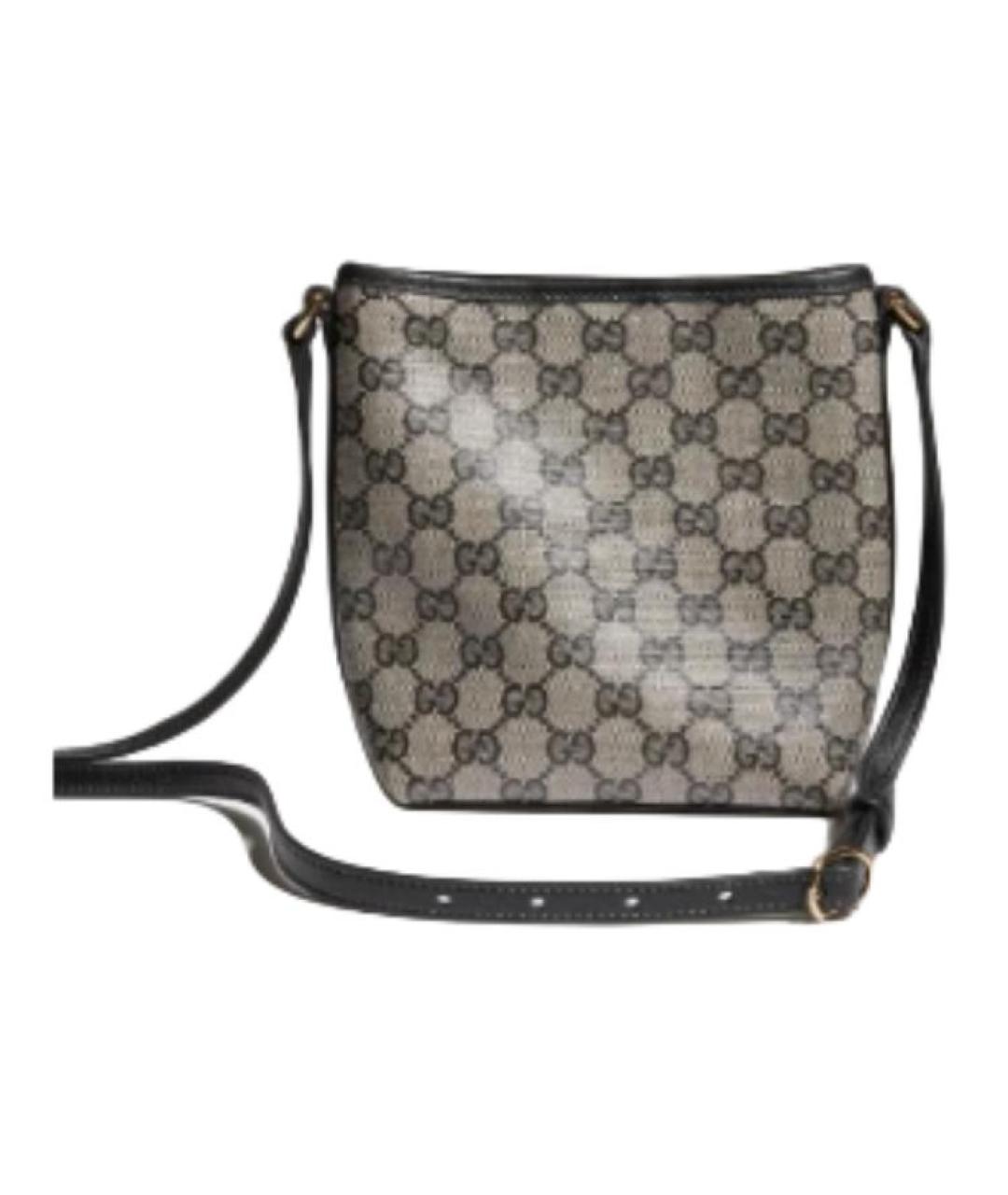 GUCCI Бежевая сумка через плечо из канвы, фото 3