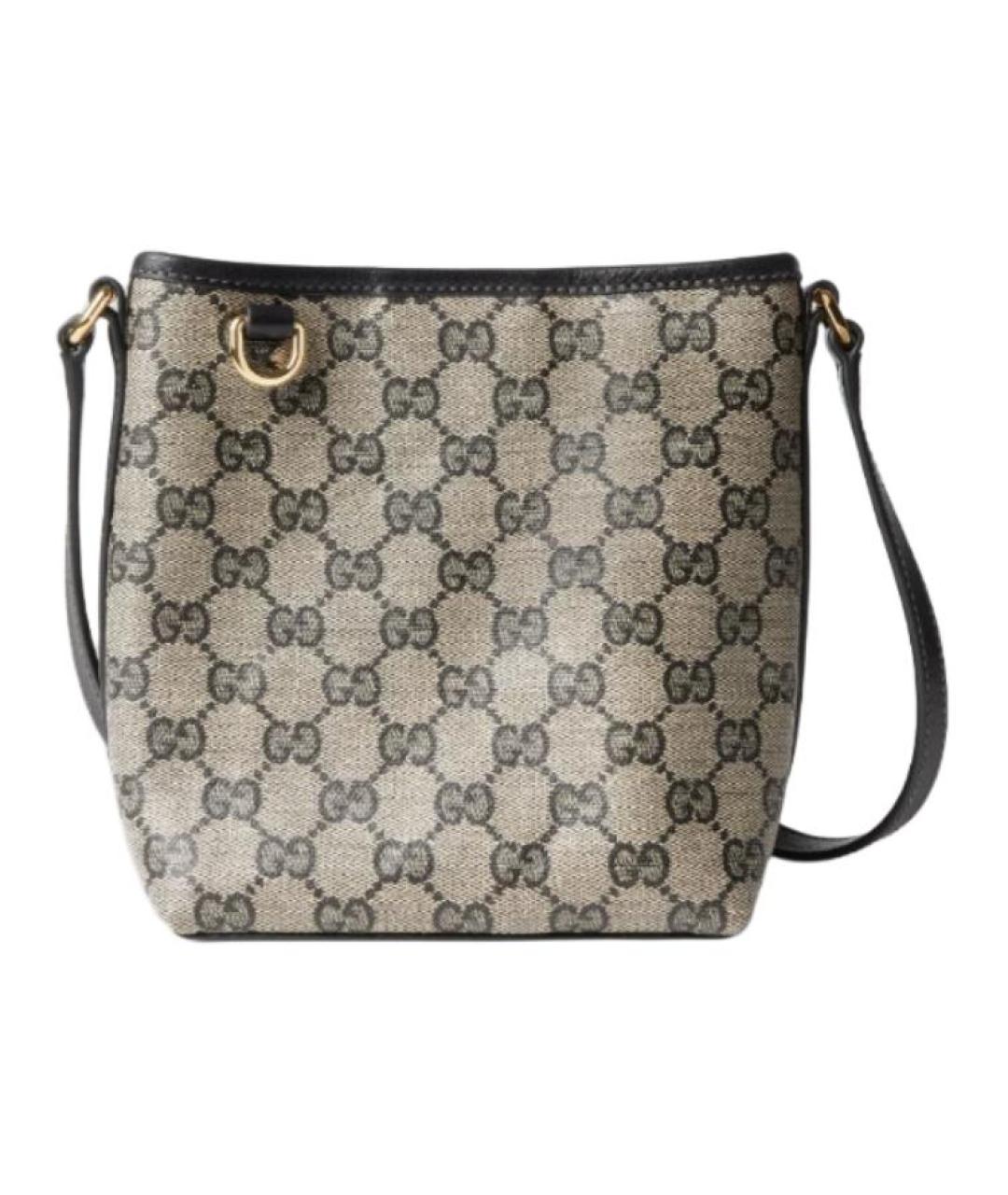 GUCCI Бежевая сумка через плечо из канвы, фото 6
