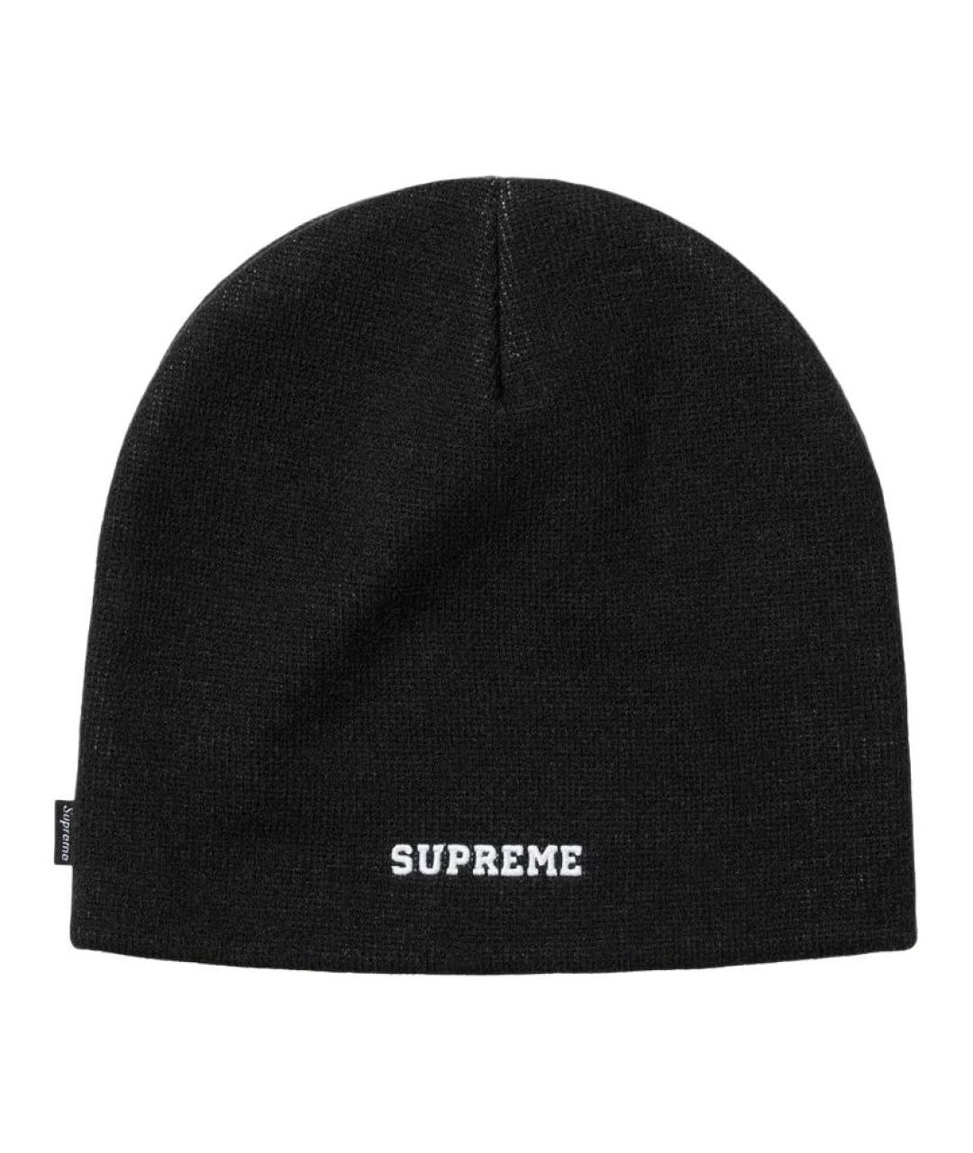 SUPREME Черная шапка, фото 2