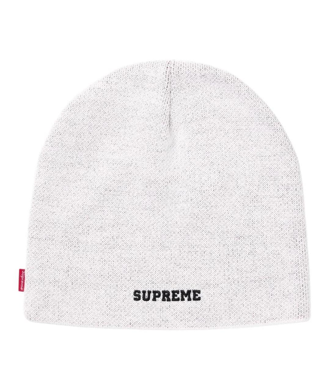 SUPREME Белая шапка, фото 2