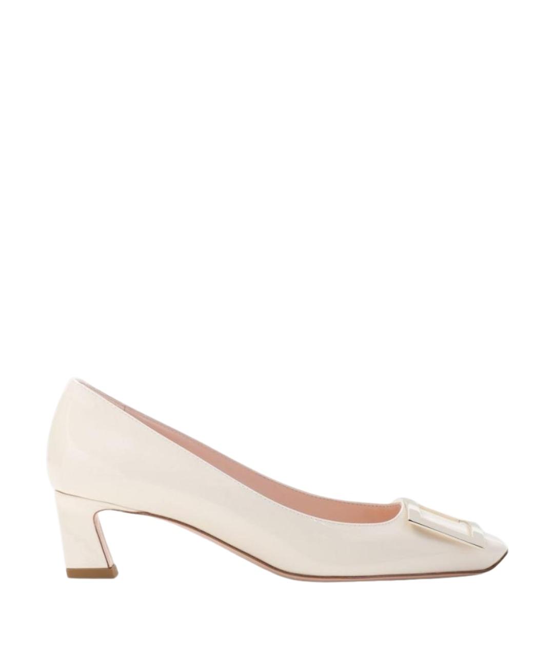 ROGER VIVIER Белые кожаные туфли, фото 1