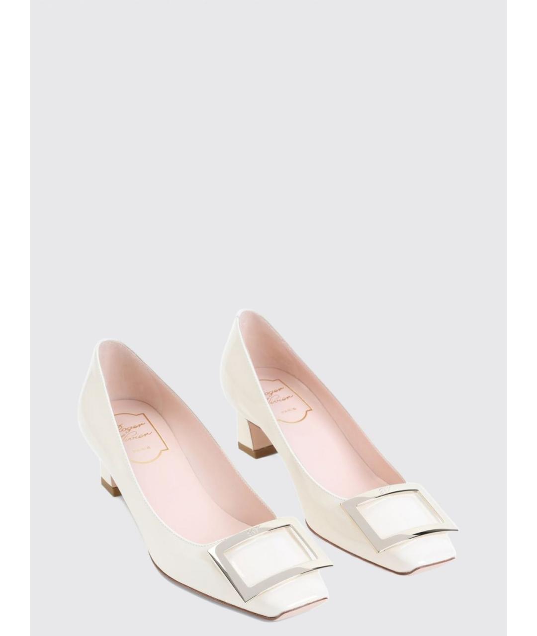 ROGER VIVIER Белые кожаные туфли, фото 2