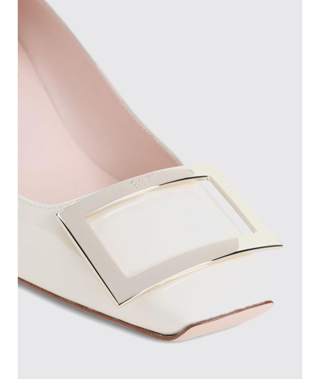 ROGER VIVIER Белые кожаные туфли, фото 3