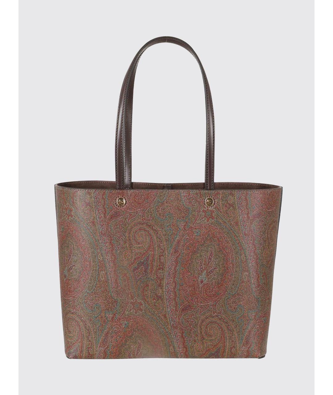 ETRO Коричневая кожаная сумка тоут, фото 2