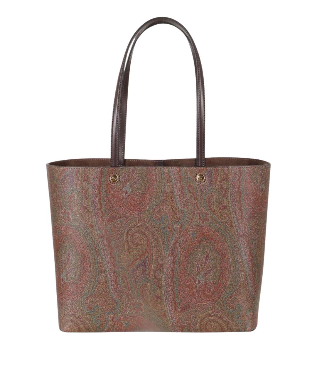 ETRO Коричневая кожаная сумка тоут, фото 1