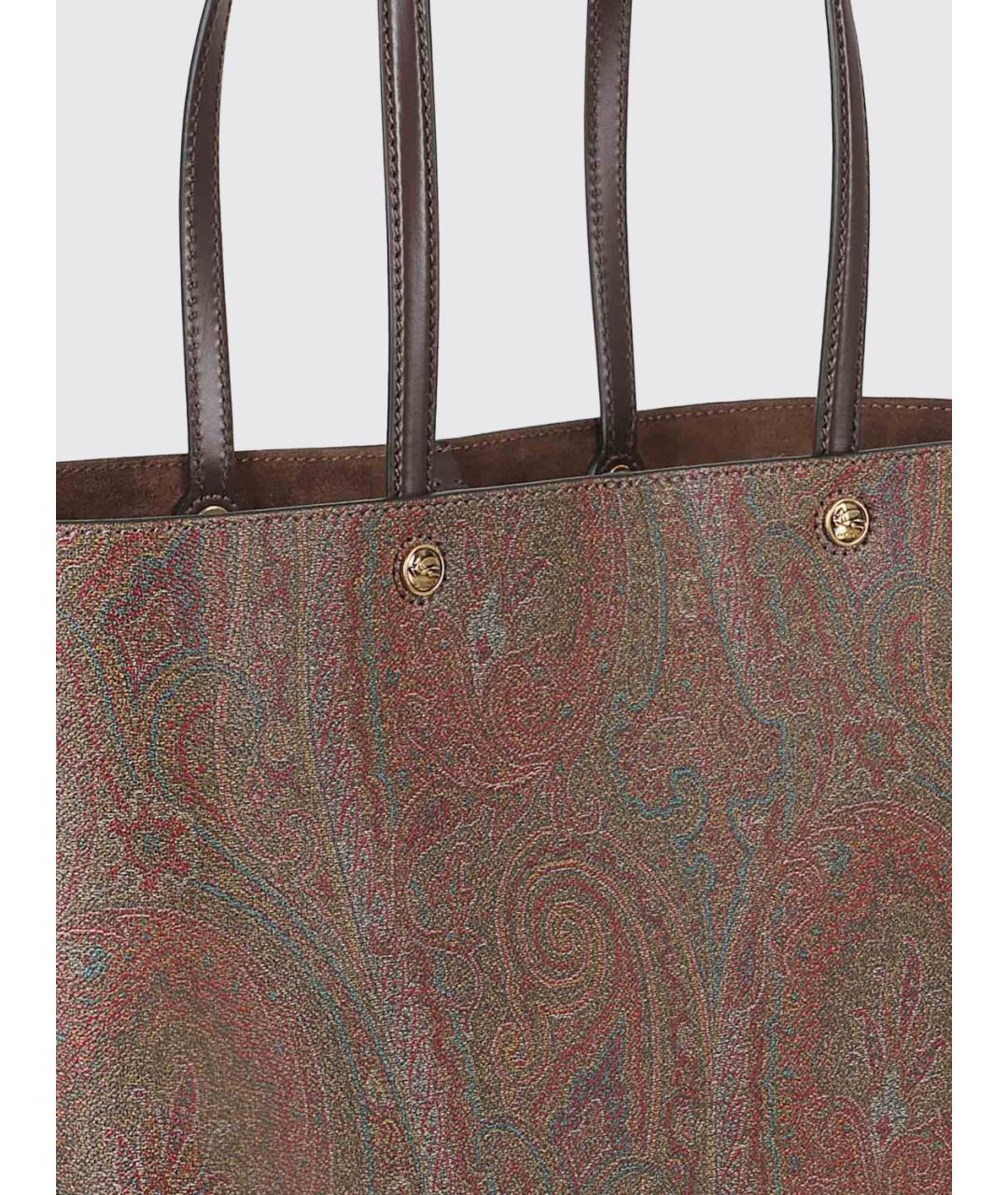 ETRO Коричневая кожаная сумка тоут, фото 3