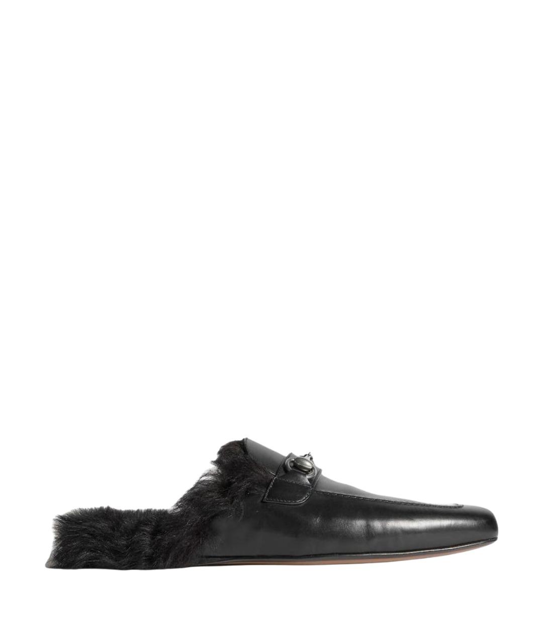 GUCCI Черные кожаные туфли, фото 1