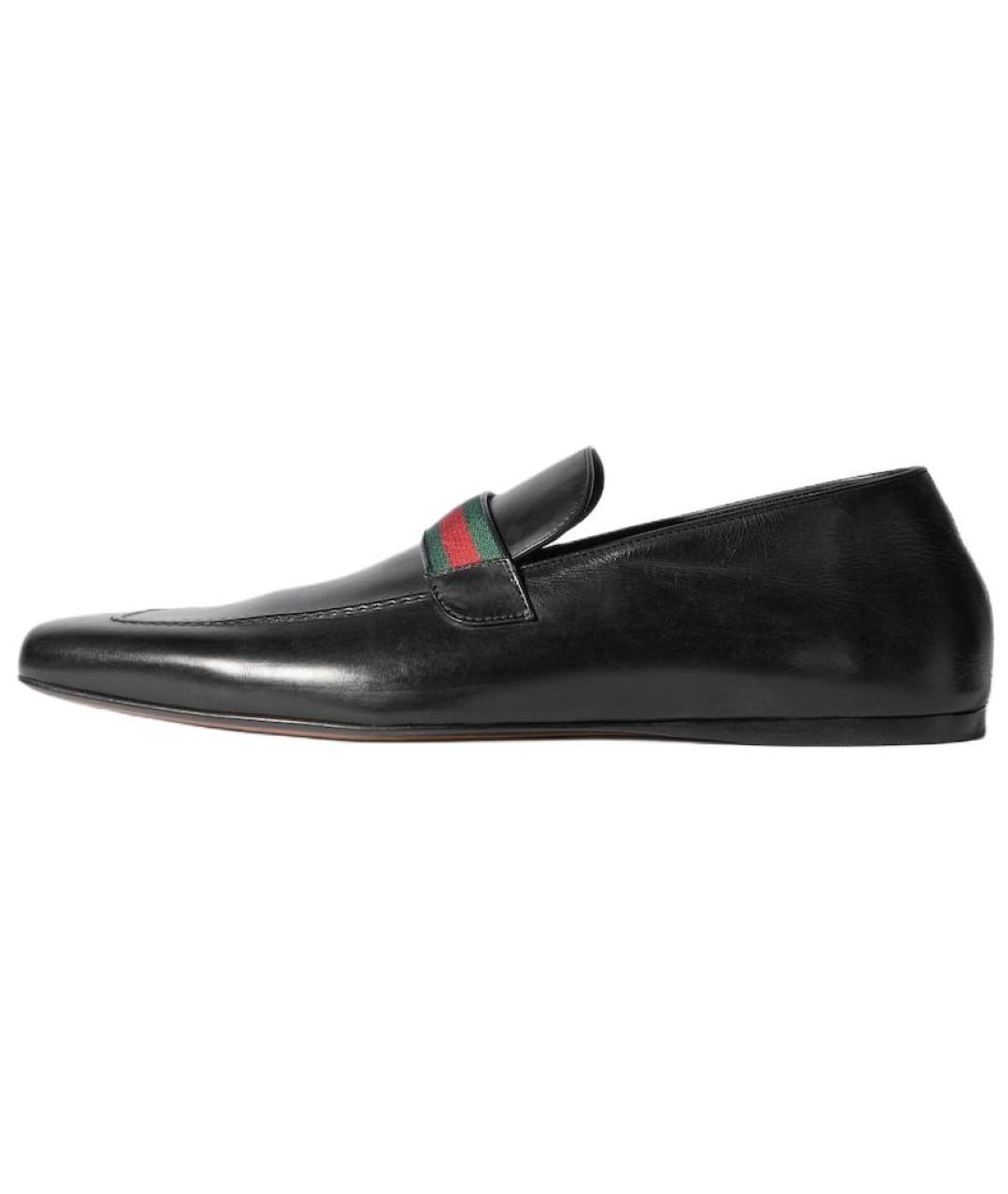 GUCCI Черные кожаные туфли, фото 2