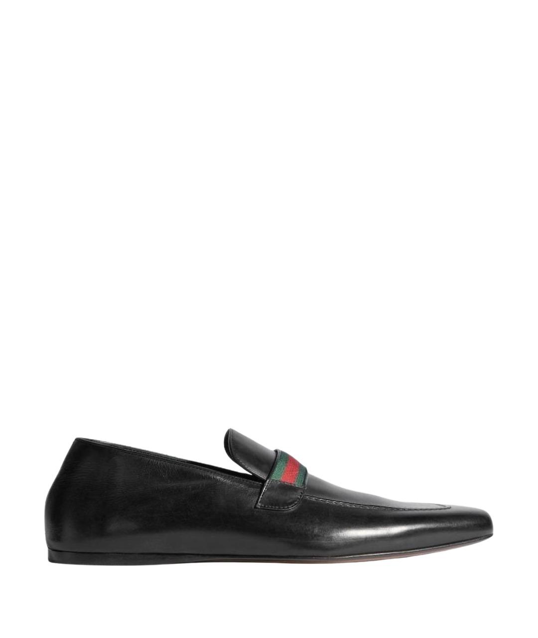 GUCCI Черные кожаные туфли, фото 1