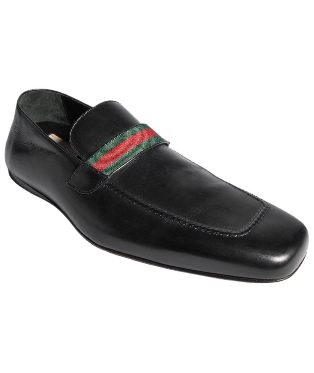 GUCCI Черные кожаные туфли, фото 3