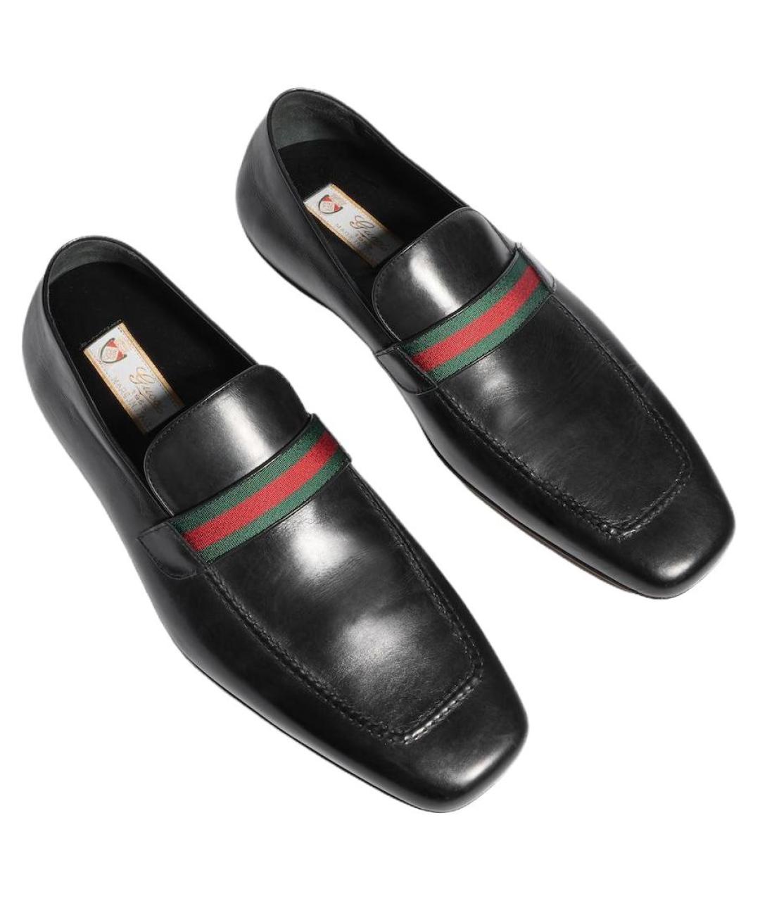 GUCCI Черные кожаные туфли, фото 5