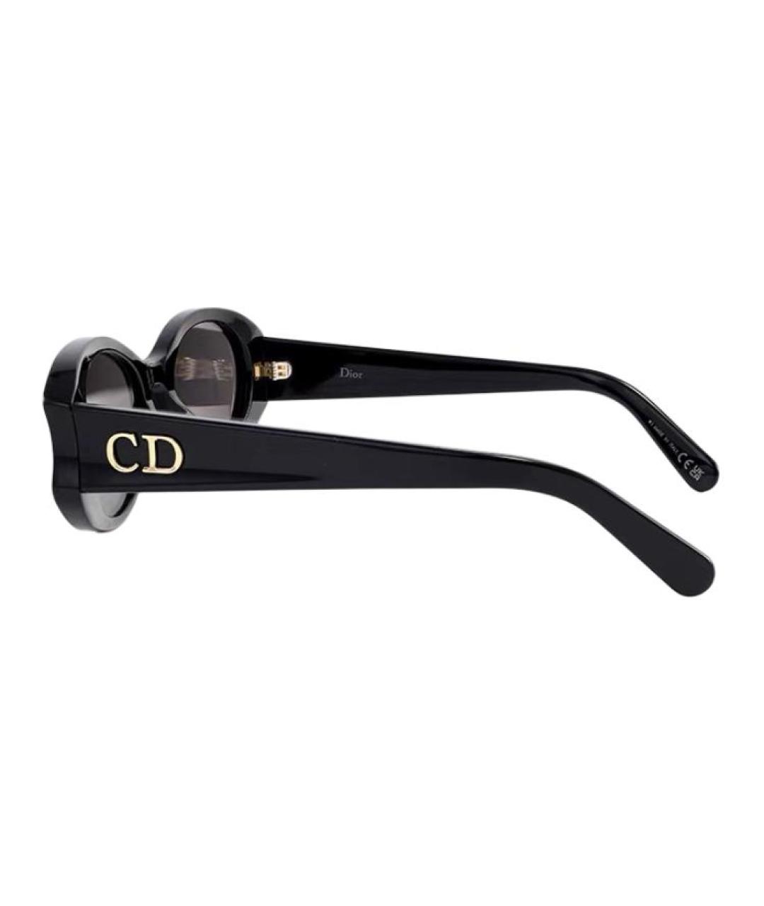 CHRISTIAN DIOR Черные пластиковые солнцезащитные очки, фото 3