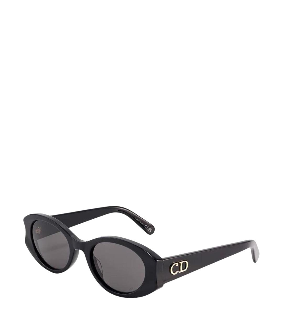 CHRISTIAN DIOR Черные пластиковые солнцезащитные очки, фото 1