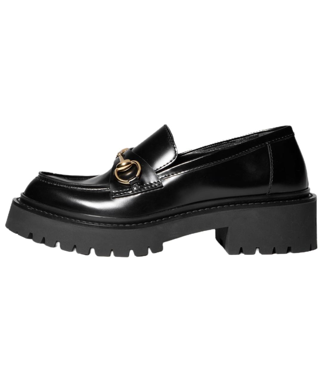 GUCCI Черные кожаные лоферы, фото 2
