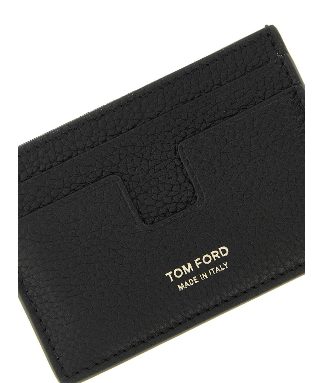 TOM FORD Черный кожаный кардхолдер, фото 3