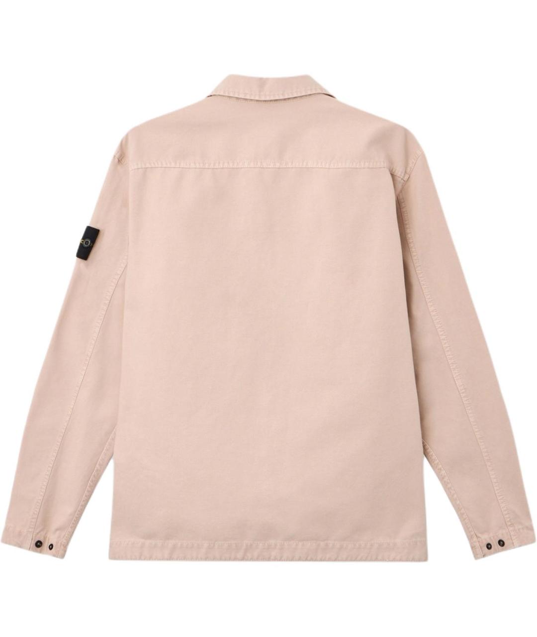 STONE ISLAND Розовая хлопковая классическая рубашка, фото 2