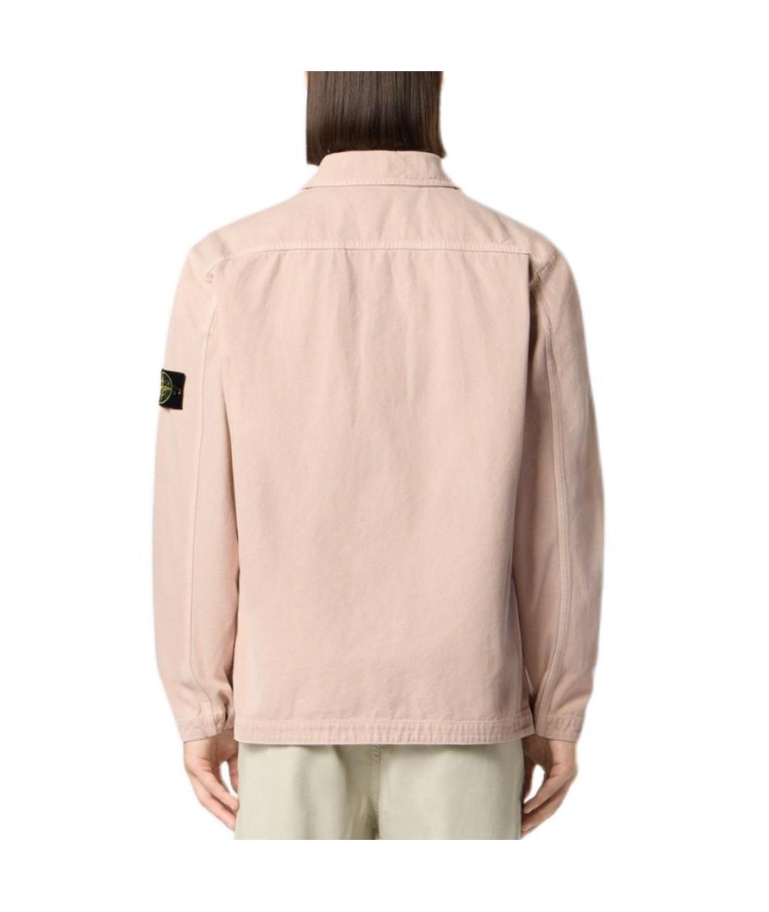 STONE ISLAND Розовая хлопковая классическая рубашка, фото 4