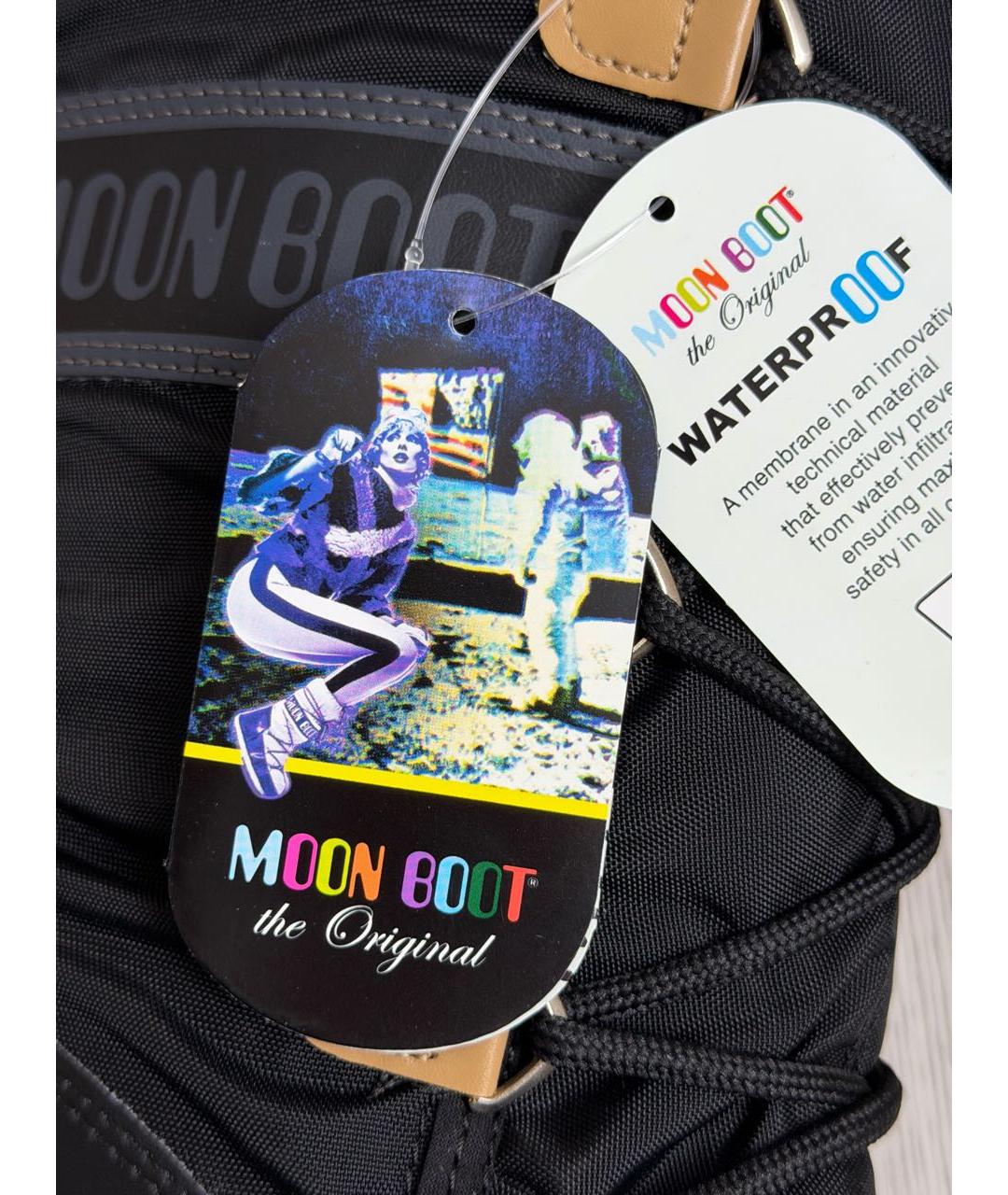 MOON BOOT Черные текстильные сапоги, фото 7