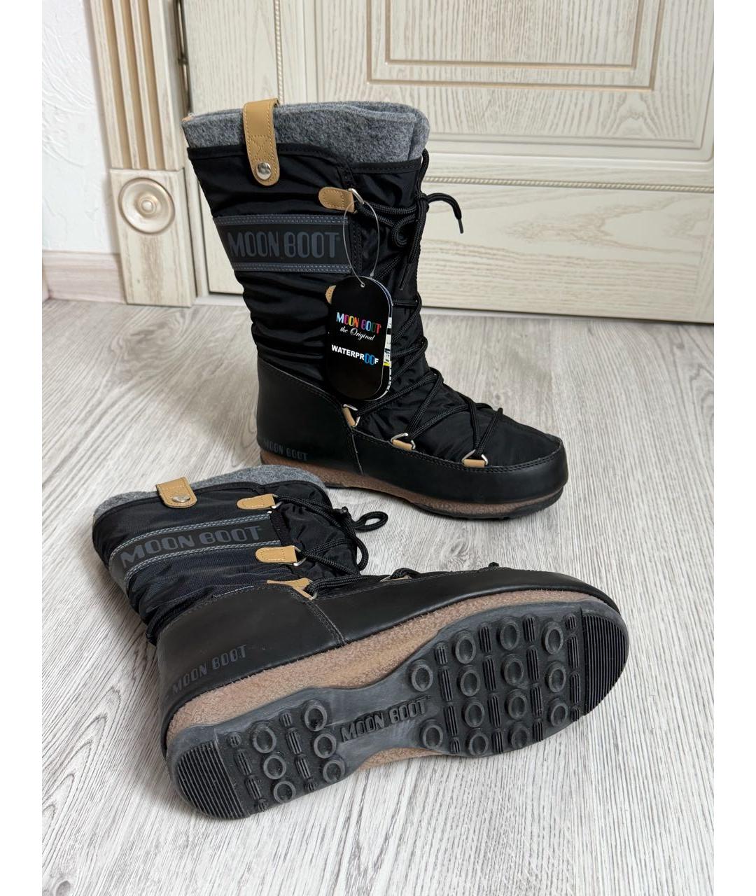 MOON BOOT Черные текстильные сапоги, фото 8