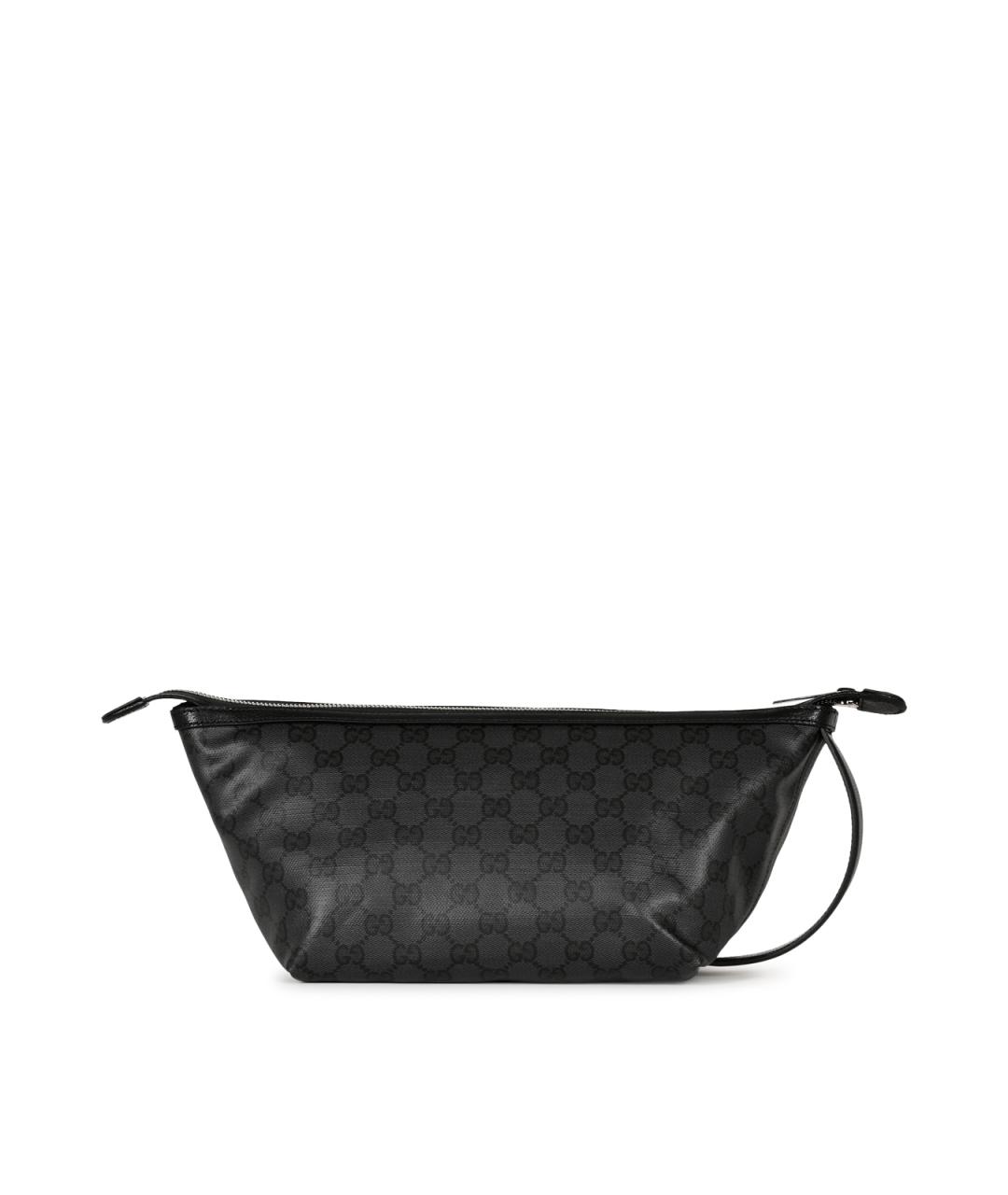 GUCCI Черная сумка на плечо из канвы, фото 3