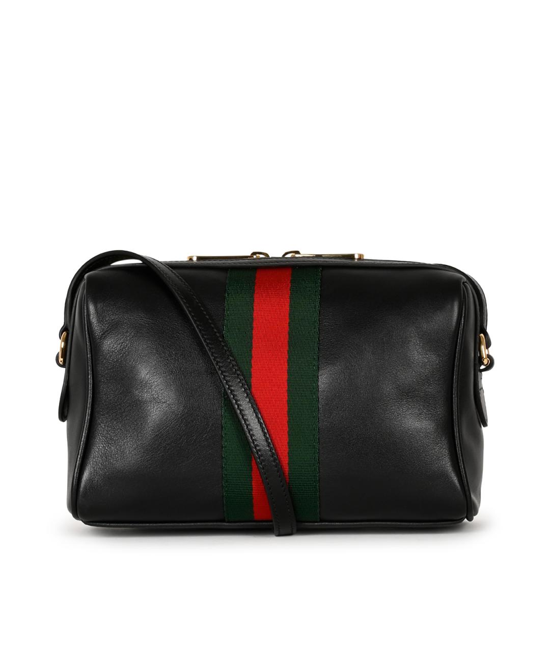 GUCCI Черная кожаная сумка через плечо, фото 3
