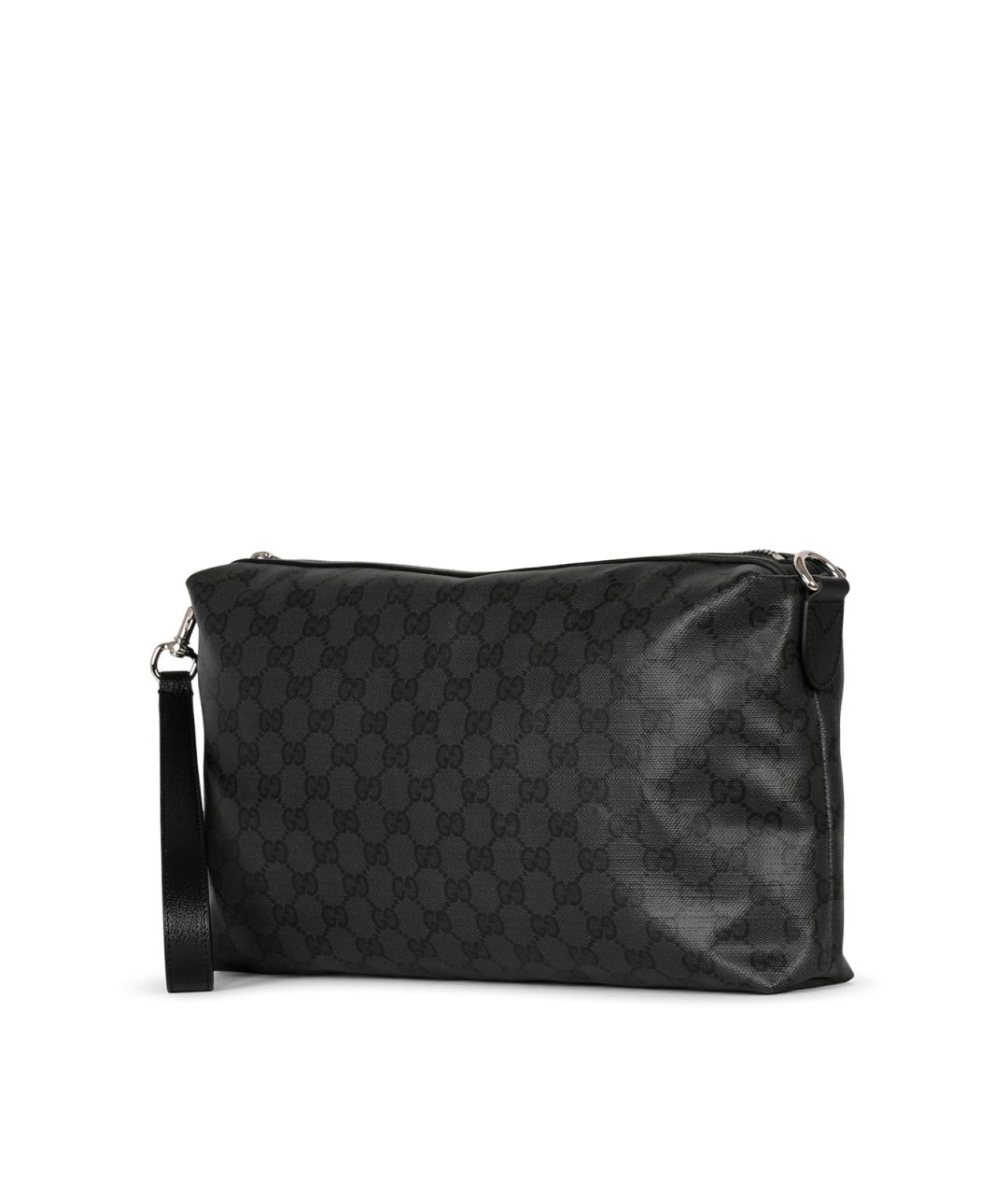 GUCCI Черная сумка на плечо из канвы, фото 2